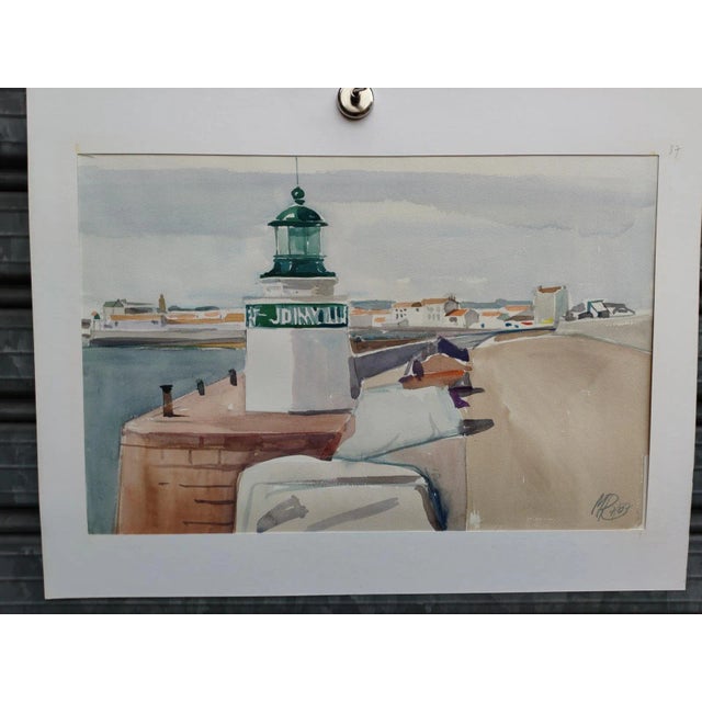 Watercolor By Michel Roubille, 1987. Nephew of the famous Auguste Jean Baptiste Roubille, he inherited his uncle's gift....