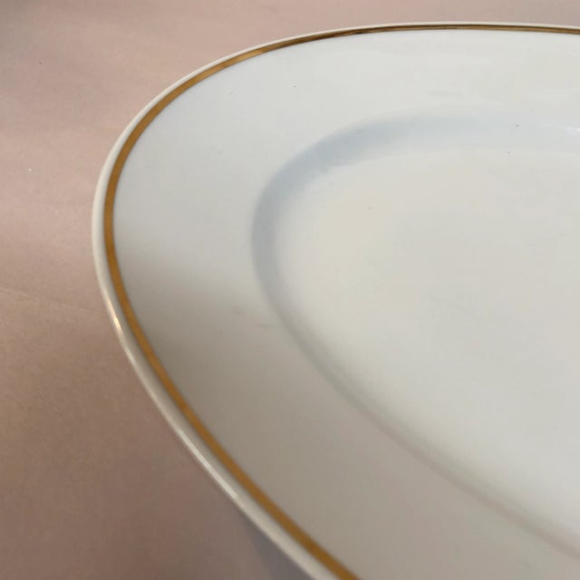 Contemporary Early 20th Century Italian Oval Platter Gilt Rim by Ginori For Sale - Image 3 of 6