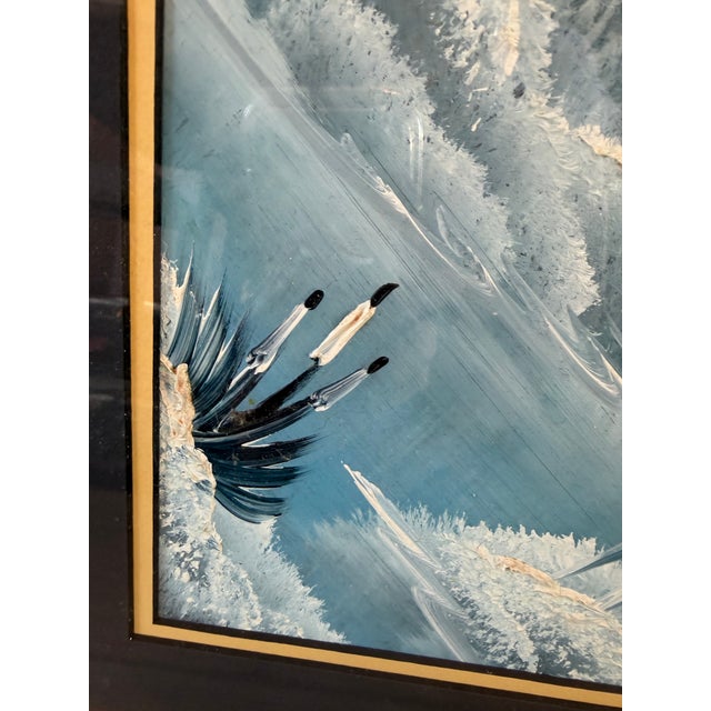 2000 - 2009 Signed Tim Dunham 2001 Fantasy Reverse Glass Painting-Unicorn For Sale - Image 5 of 8