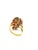 Late 20th Century Bochic “Orient” Vintage Orange Sapphire & Cognac Diamond Ring Set In 18K Gold & Silver For Sale - Image 5 of 11