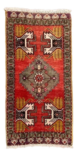Small Vintage Turkish Rug