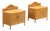 Vintage Bedside Tables in Woven Wicker and Beech, Italy, 1980s, Set of 2 For Sale