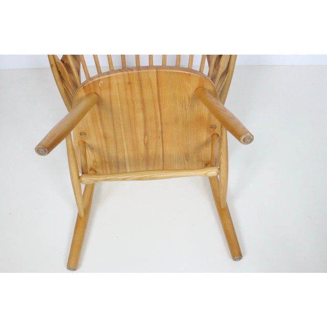 1970s 1970s Vintage Hans Wegner Style Ash Peacock Arm Chair For Sale - Image 5 of 13