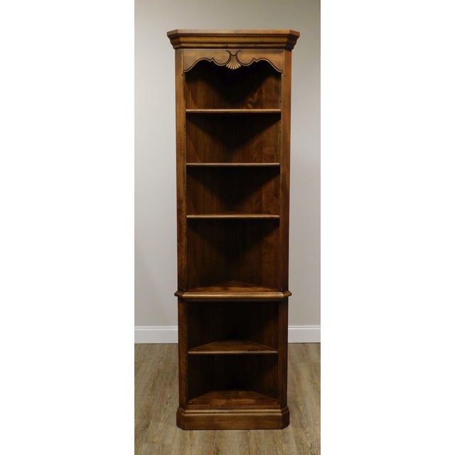 Ethan Allen Country French Pair Corner Bookcases Chairish