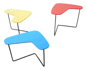 Boomerang Nesting Tables by Willy Van Der Meeren for Tubax, Belgium, 1950s, Set of 3
