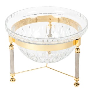 Vintage Cut Crystal Champagne Cooler For Sale