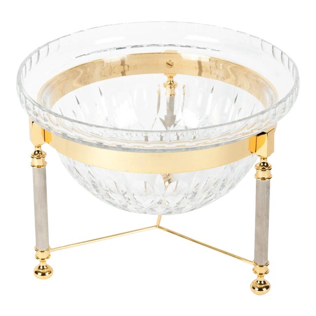 Vintage Cut Crystal Champagne Cooler For Sale