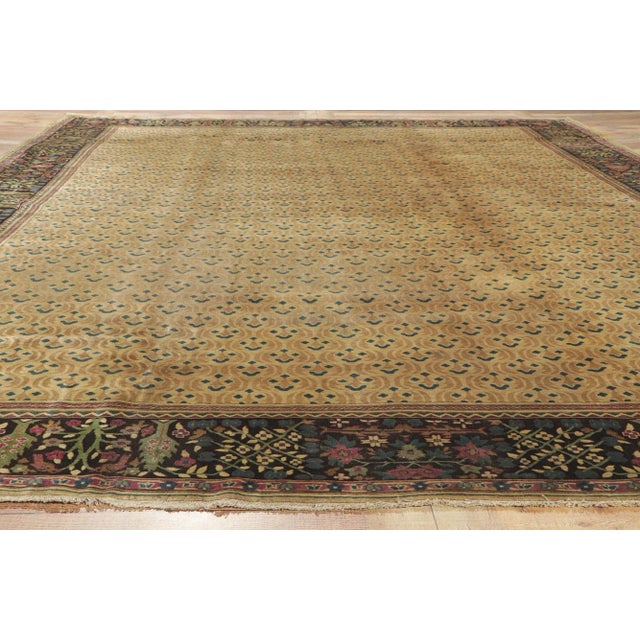 Textile Antique Indian Agra Rug, 09'09 X 14'00 For Sale - Image 7 of 9