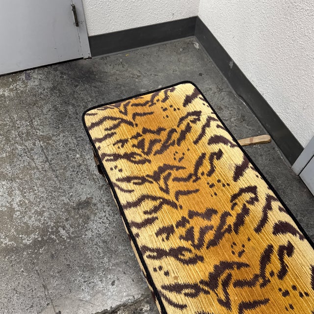 Antique Italian Carved Wood Bench in Tiger Print, Early 20th Century. For Sale - Image 12 of 12