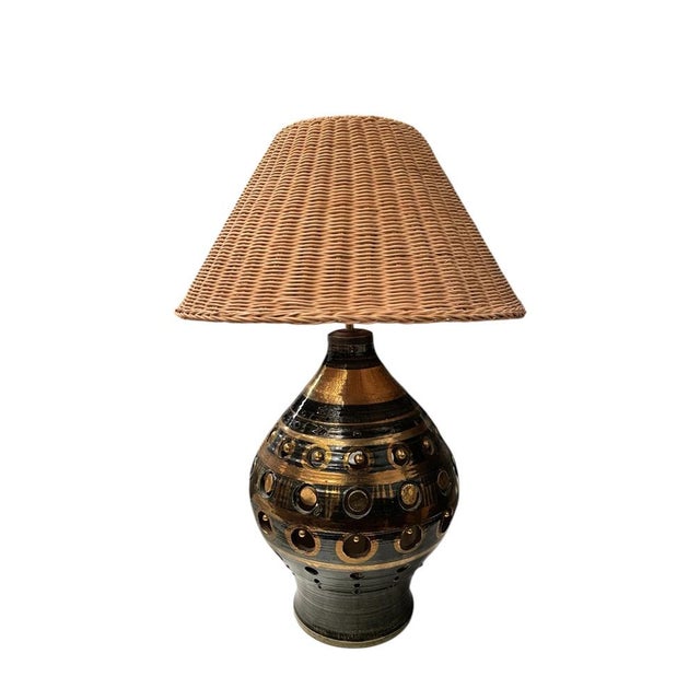Vintage Studio Pottery Ceramic Lamp by Georges Pelletier, 1970s For Sale - Image 9 of 9