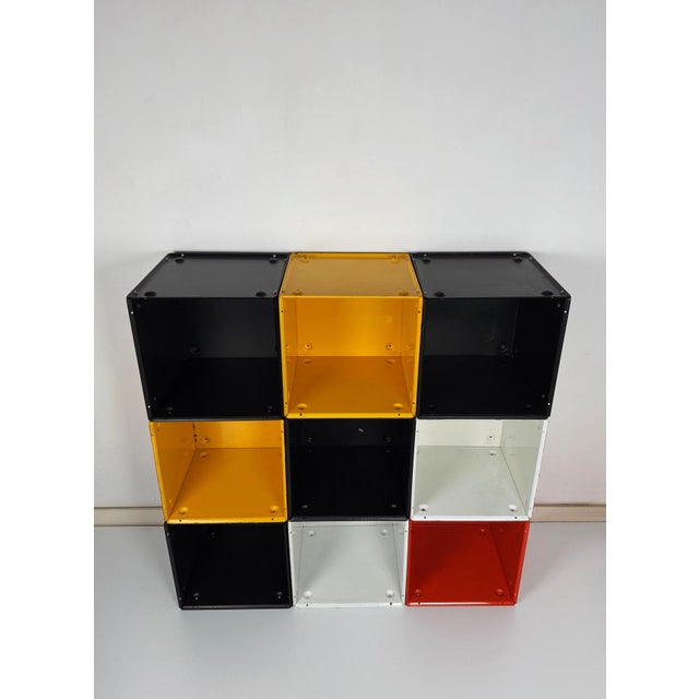 Industrial Box Modular Shelving System by Elio Martinelli, 1974, Set of 9 For Sale - Image 3 of 11