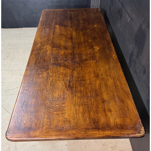 Vintage Farmhouse Dining Table in Oak, 1925 For Sale - Image 11 of 17