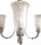 Metal Early 20th Century Original Leleu Silvered Bronze 4 Arm Chandelier With Frosted Art Glass Tulips For Sale - Image 7 of 12