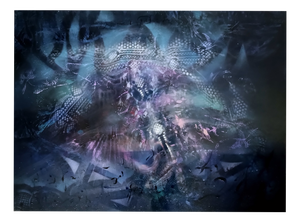 Ovidiu Kloska, Arabian Night, Mixed Media on Canvas