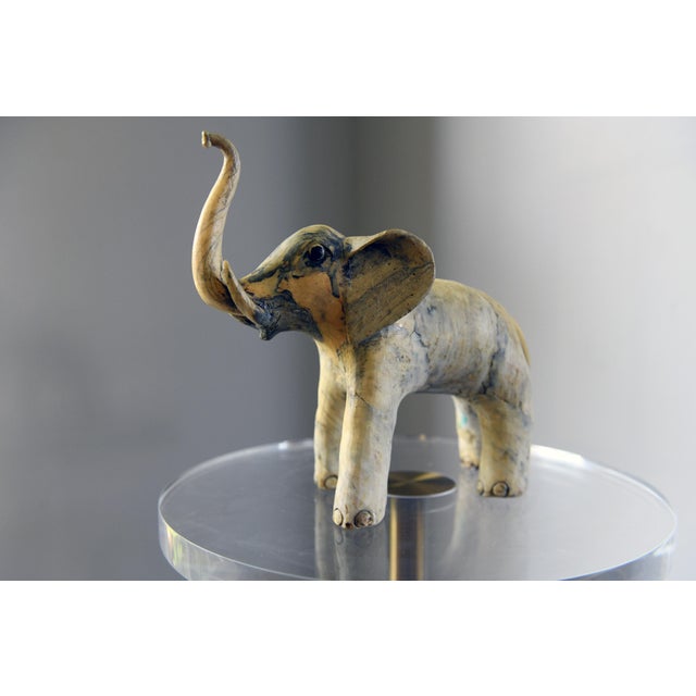 Shell Crushed Oyster Shell Elephant Sculpture Figurine For Sale - Image 7 of 7
