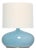 Thomas O'Brien by Visual Comfort Signature Olinda 24" Low Table Lamp in Crackled Robin with Linen Shade For Sale