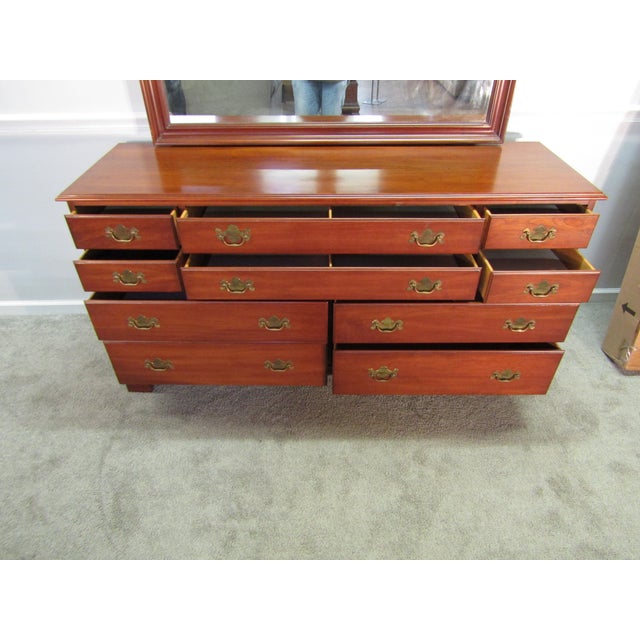 Henkel Harris Solid Cherry Dresser With Mirror For Sale - Image 14 of 15