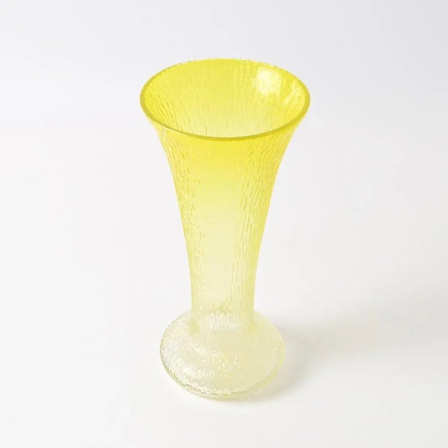 Yellow Martele Glass Vase from Wilhelm Kralk Sohn, 1920s For Sale - Image 3 of 11