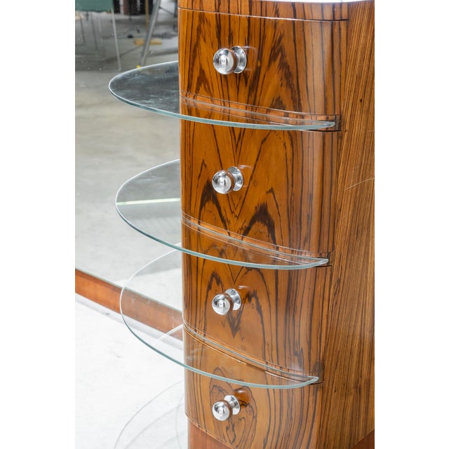Art Deco Dressing Table in Zebrawood, 1925 For Sale - Image 3 of 11