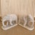 Hand-Carved Marble Elephant Pair, Sculptural Entryway Accents, India, 2010s For Sale - Image 4 of 11