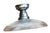 1930s 1930s Large Pagoda Shape and Stamped Holophane Shade on Old Nickel Plated Flushmount Holder For Sale - Image 5 of 7