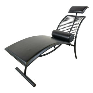 Vintage Chaise Lounge in the style of Rene Herbst, 1990s For Sale