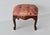 French Louis XV-style Carved Wood Upholstered Tufted Cabriole Legs Footstool Ottoman Vintage For Sale In Miami - Image 6 of 14