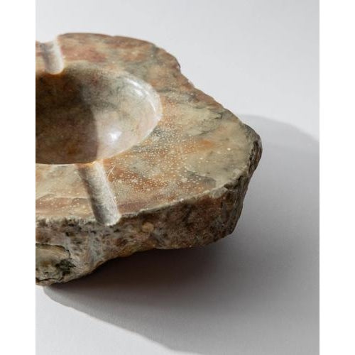 Brown Vintage Italian Alabaster Ashtray, 1960s For Sale - Image 8 of 11