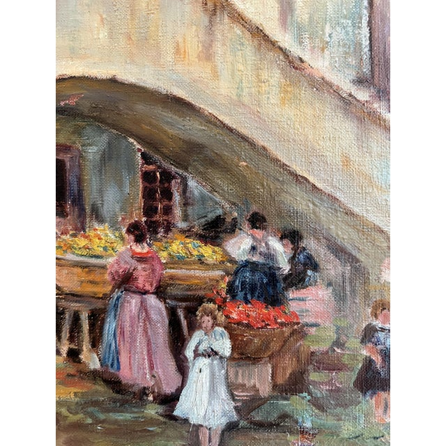 Sartorelli, Animated Landscape, 1920s, Oil on Canvas For Sale - Image 7 of 10