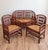 Wood 1970s Brighton Pavilion Style Bamboo Rattan Cane Settee & 2 Armchairs – 3 Piece Set For Sale - Image 7 of 11