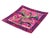 Asian Asian Square Magenta Phoenix Bats Blossom Flower Fabric Display Art For Sale - Image 3 of 8