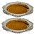 Vintage Wallace Silverplate Baroque Wine Bottle Coasters With Cork Linings - Pair For Sale