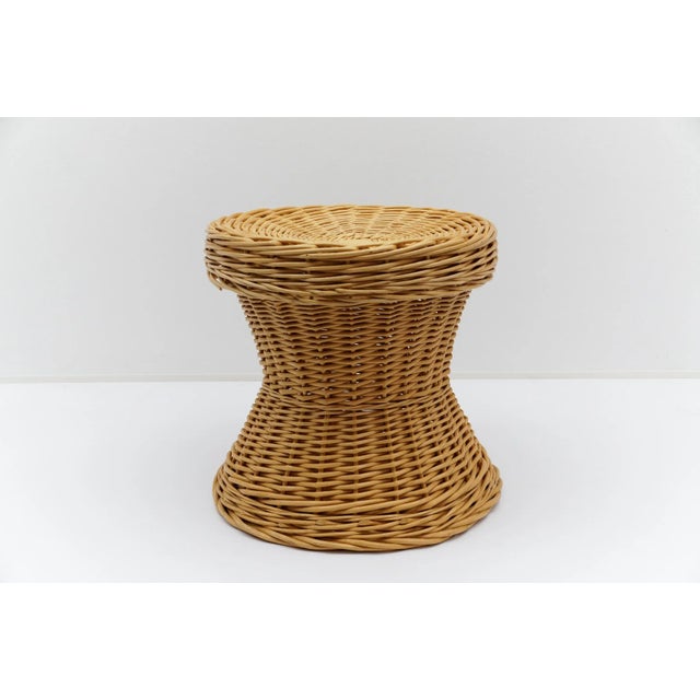 Mid-Century Modern Rattan Stool with Storage Space, Italy, 1960s For Sale - Image 11 of 11