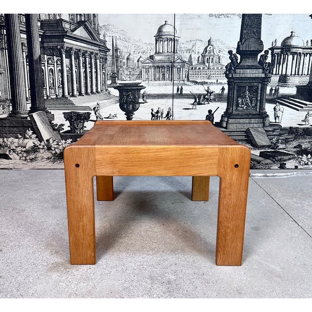 This high quality square side or coffee table in brutalist design was created by the famous Swedish designer Yngve Ekström...
