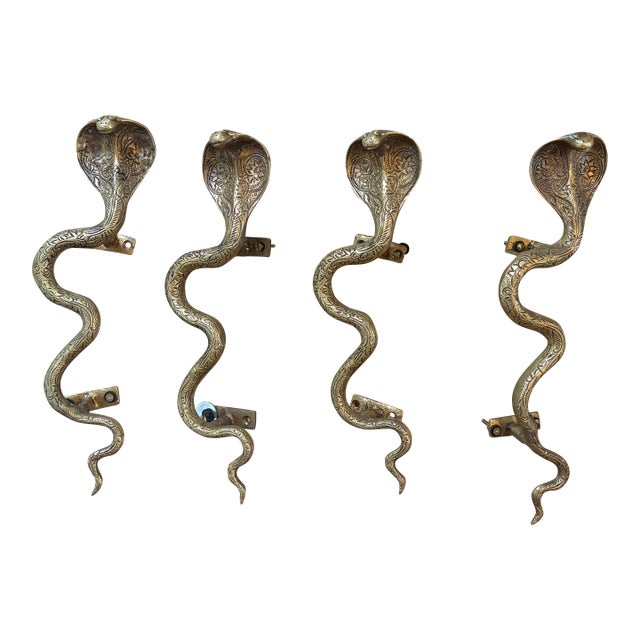 Large Architectural Bronze Cobra Hardware Left For Sale