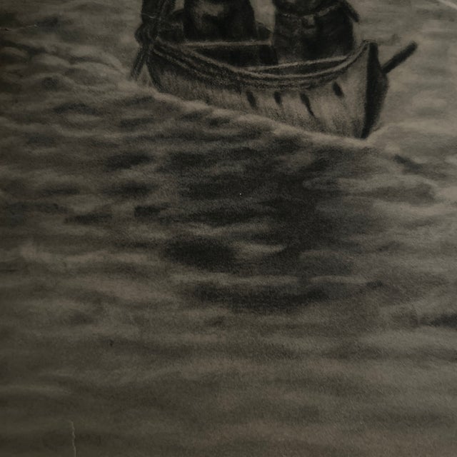 Paper Rare Find 1884 “ No Chance for Life” by Arthur Burnett Frost Original Pencil & Charcoal Drawing For Sale - Image 7 of 9