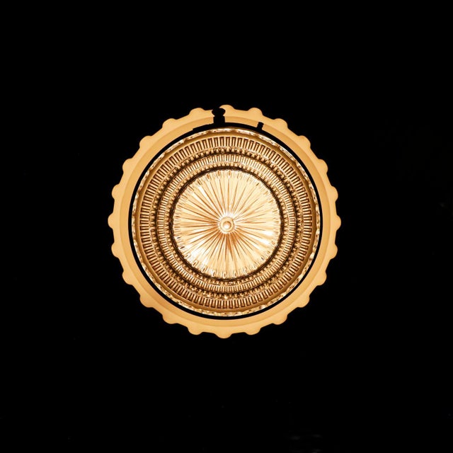 1930s Art Deco Milk Glass Pendant Light #4 For Sale - Image 11 of 17