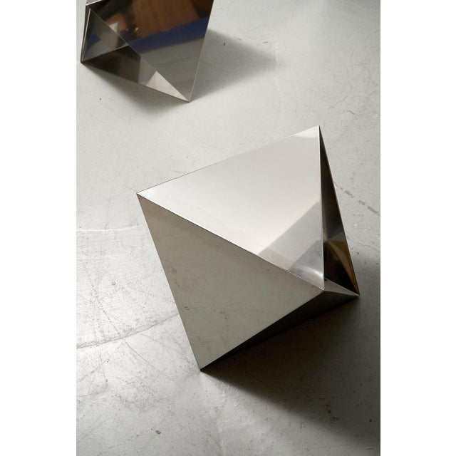 Polygon Stainless Steel Elements, 1970s, Set of 8 For Sale - Image 15 of 17