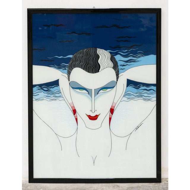 Fausto Salomoni, Mystery, 1980s, Painting on Glass For Sale - Image 6 of 6