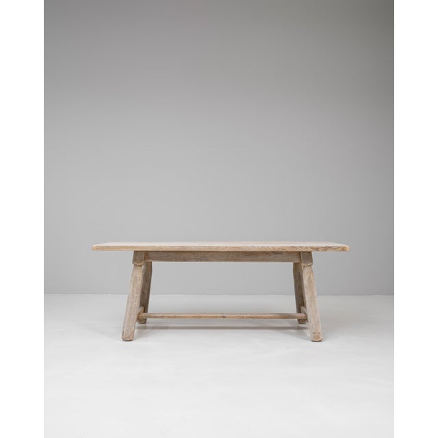 20th Century Belgian Oak Dining Table With Splayed Legs For Sale - Image 16 of 18