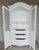 Wood White Armoire Cabinet, French Provencial, 1950's For Sale - Image 7 of 17