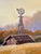 Farmhouse Vintage Mid-Century Style Rural Landscape Oil Painting For Sale - Image 3 of 5