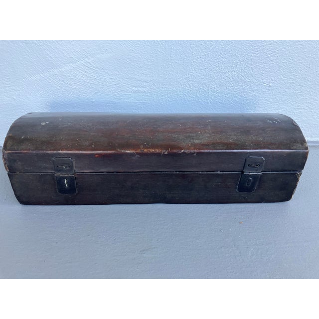 Late 19th Century Antique Chinese Leather Document Case For Sale - Image 5 of 11