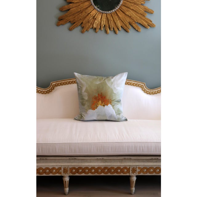 Textile White Tree Peony Bloom in Rodin Museum Garden Paris Photo Pillow For Sale - Image 7 of 13