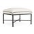 Brown Jordan Venetian Ottoman in Black Jade with Sea Salt and Castaway Welt Cushions For Sale
