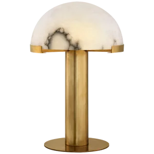 Kelly Wearstler for Visual Comfort Signature Melange Table Lamp in Antique-Burnished Brass with Alabaster