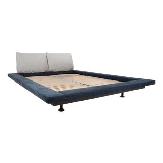 Blue-Grey Double Bed by Peter Maly for Ligne Roset For Sale
