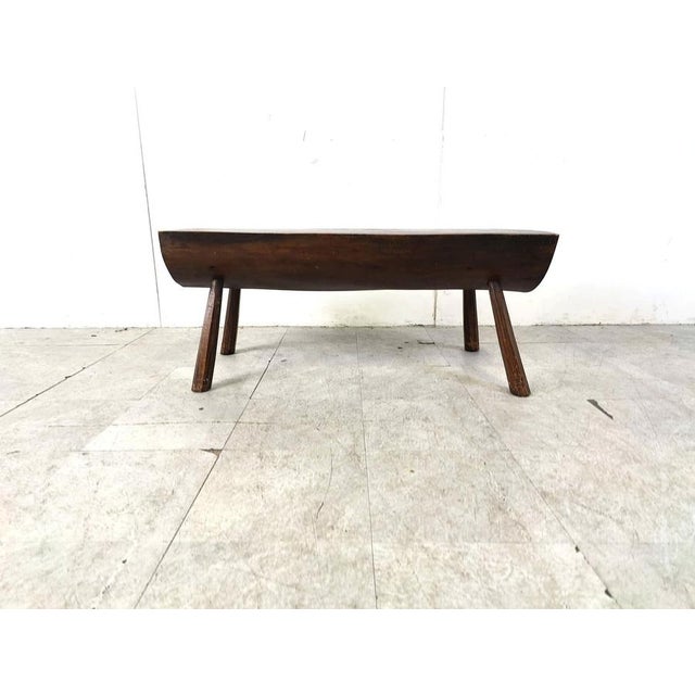 Brutalist Wooden Coffee Table, 1960s For Sale - Image 13 of 15