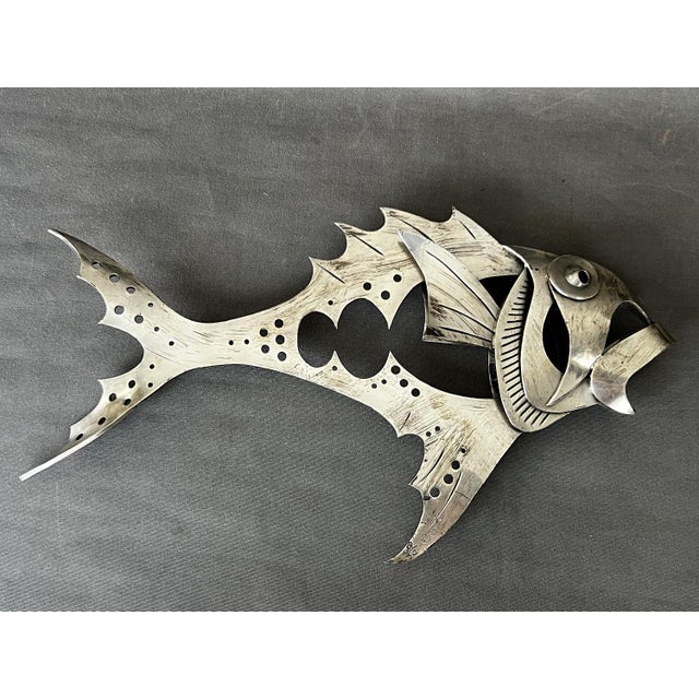 Miguel Moreno, Metal Fish Sculpture, 1970s, Steel For Sale - Image 6 of 6