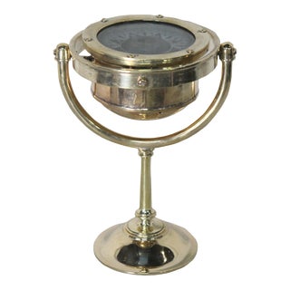 1970s Brass Compass on Stand by Cassens and Plath, English For Sale